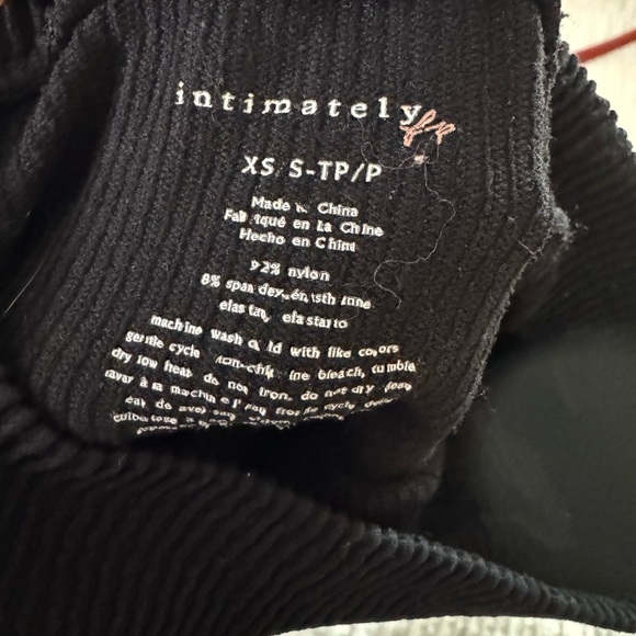 FP Intimately Black Ribbed Off-Shoulder Top - Picture 2 of 2